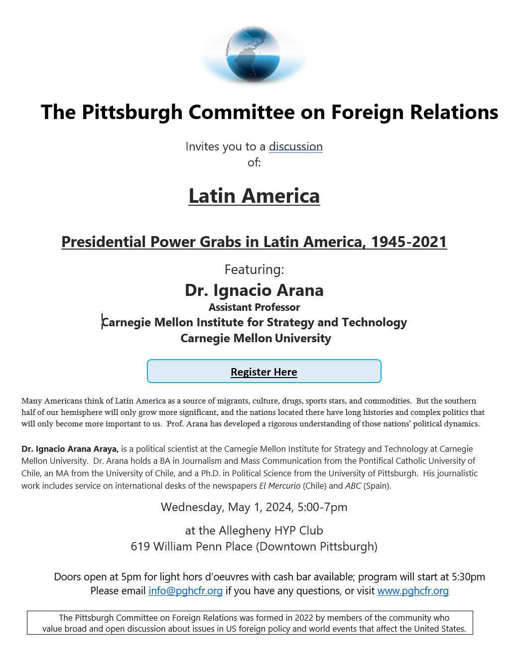 The Pittsburgh Committee on Foreign Relations