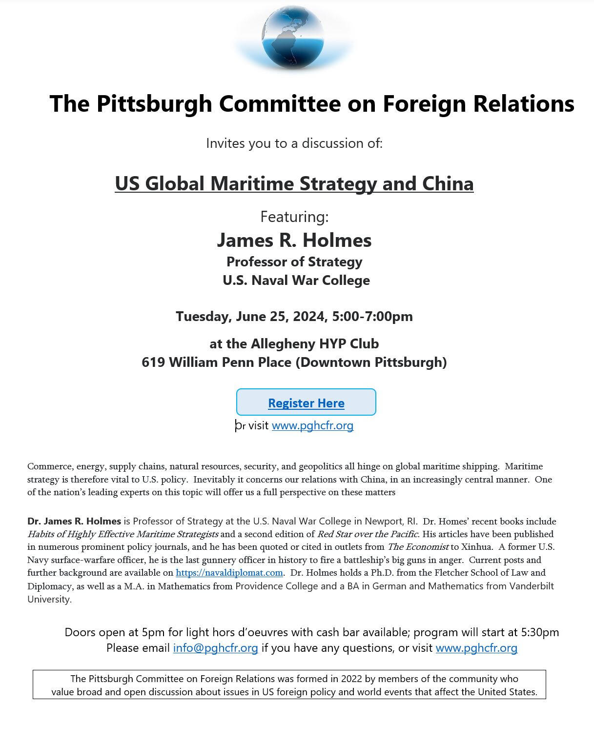 The Pittsburgh Committee on Foreign Relations